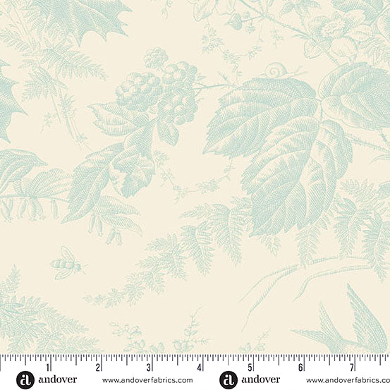 Vermont Aqua A10285LT by Laundry Basket Quilts for Andover Fabrics