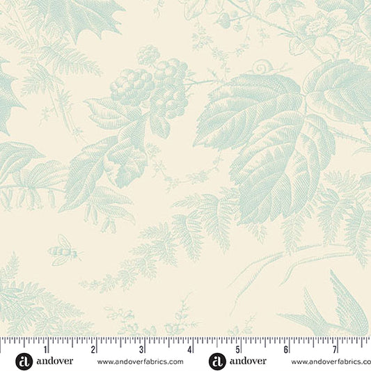Vermont Aqua A10285LT by Laundry Basket Quilts for Andover Fabrics