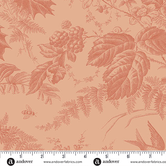 Vermont Peach A10285O by Laundry Basket Quilts for Andover Fabrics