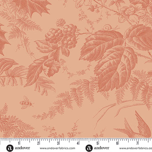 Vermont Peach A10285O by Laundry Basket Quilts for Andover Fabrics