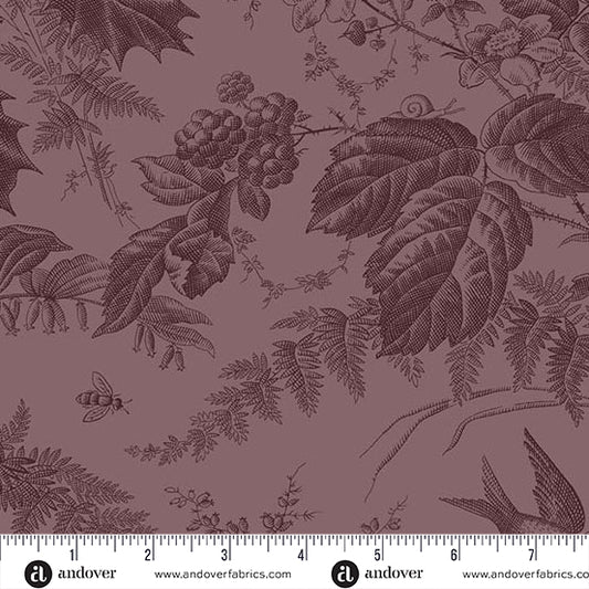 Vermont Plum A10285P by Laundry Basket Quilts for Andover Fabrics