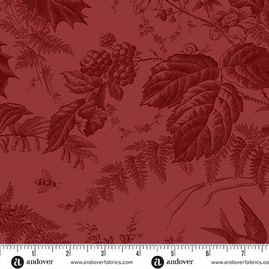 Vermont Cranberry A1028R1 by Laundry Basket Quilts for Andover Fabrics