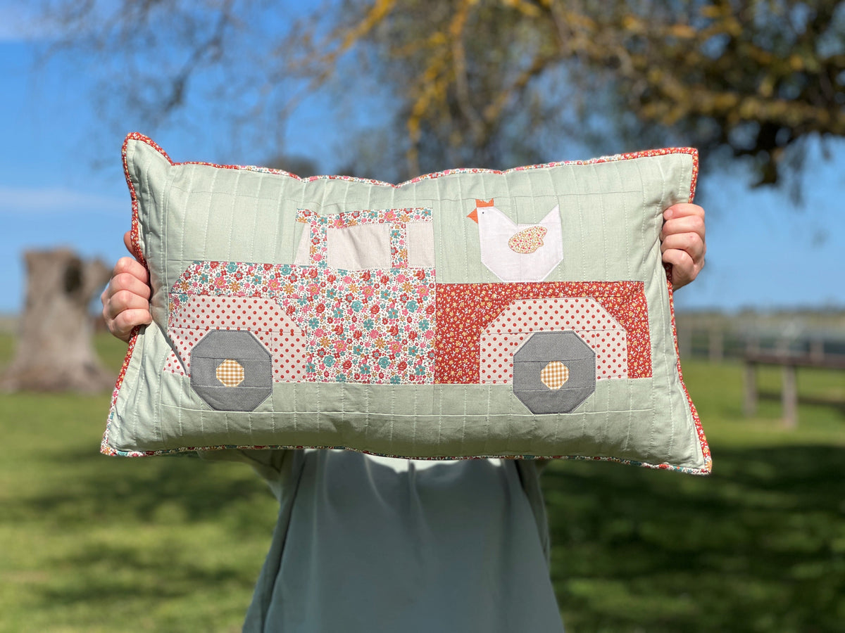 Tilda Farmers Market Truck Honey Pillow Kit using Village Life Collection