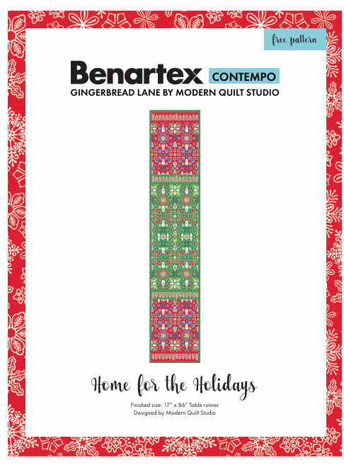 Gingerbread Lane Village Square Solstice 5165/4084 by Modern Quilt Studio for Benartex fabrics (sold in 25cm increments)