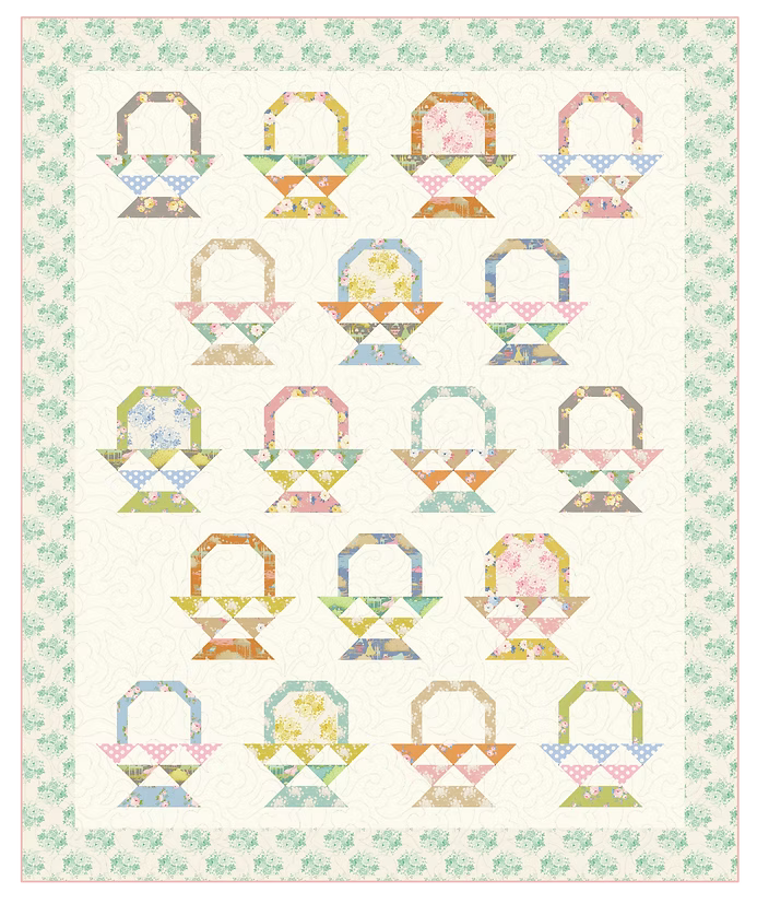 Vintage Baskets Quilt Pattern By CakeStand Quilts