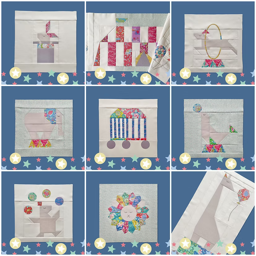 Vintage Circus Sampler Quilt Pattern By CakeStand Quilts