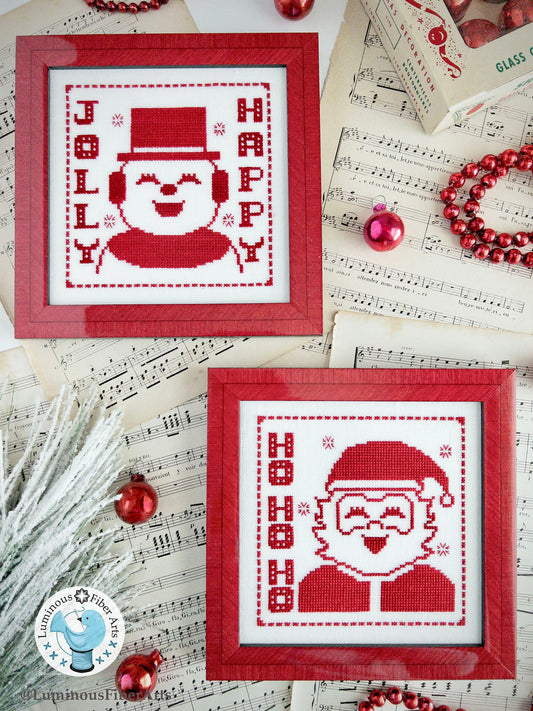 A Vintage Little Christmas Cross Stitch Pattern by Luminous Fiber Arts