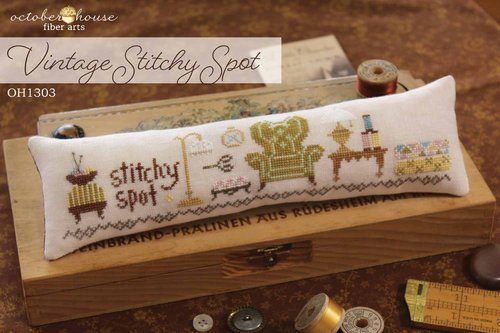 Vintage Stitchy Spot Cross Stitch Pattern by October House Fiber Arts