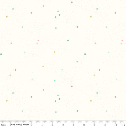 Dainty Daisy on Cloud Wideback by Beverley McCullough for Riley Blake Designs (sold in 25cm increments)