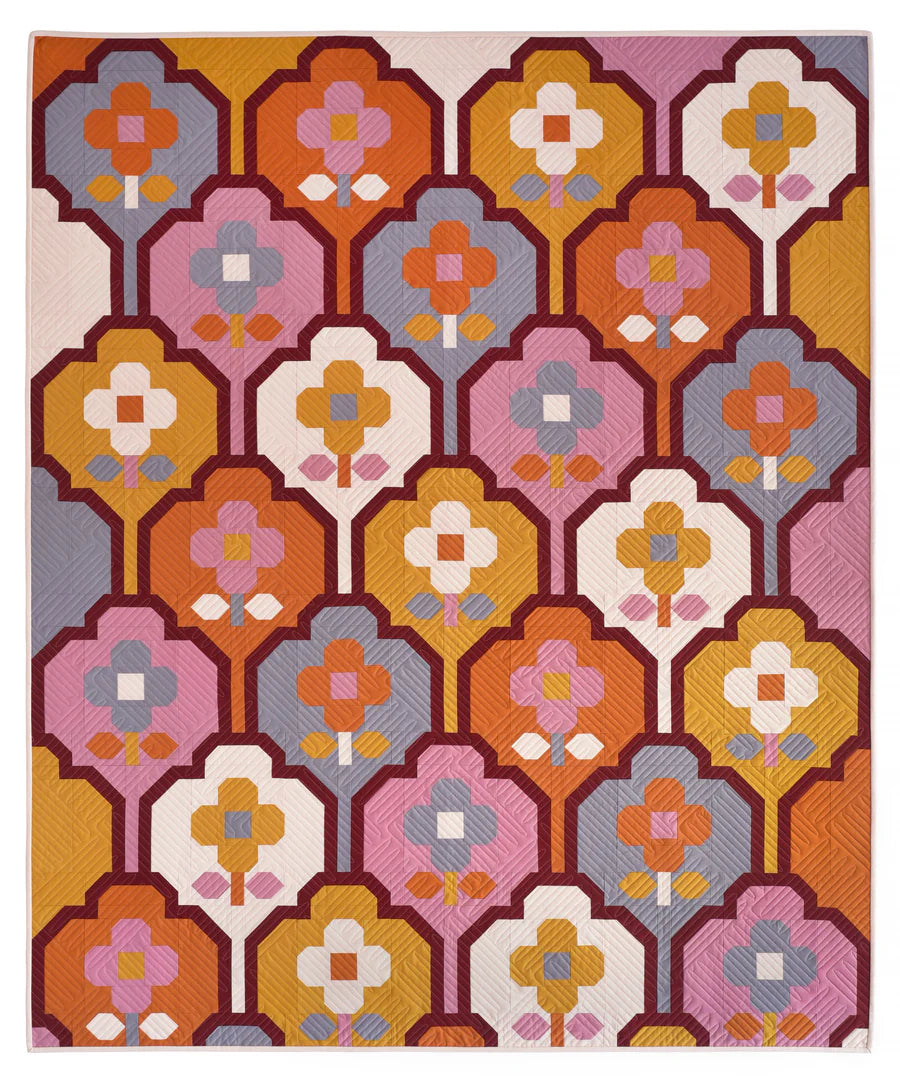Wallflower Quilt Pattern Pen and Paper