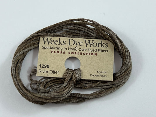 River Otter 1290 Weeks Dye Works 6-Strand Hand-Dyed Embroidery Floss