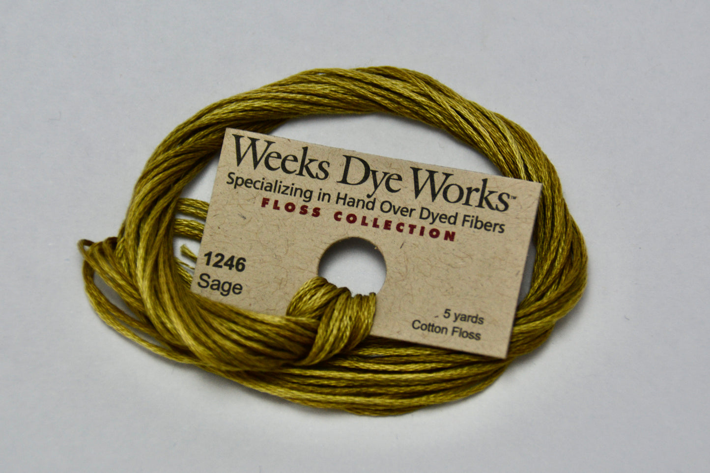 Sage 1246 Weeks Dye Works 6-Strand Hand-Dyed Embroidery Floss