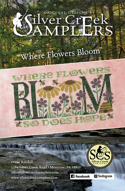 Where Flowers Bloom Cross Stitch Pattern by Silver Creek Samplers