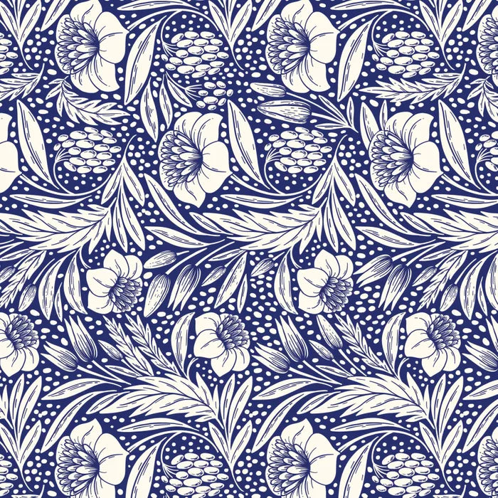 Wideload Wideback Blue Floral DV7479 108" by Devonstone (sold in 25cm increments)