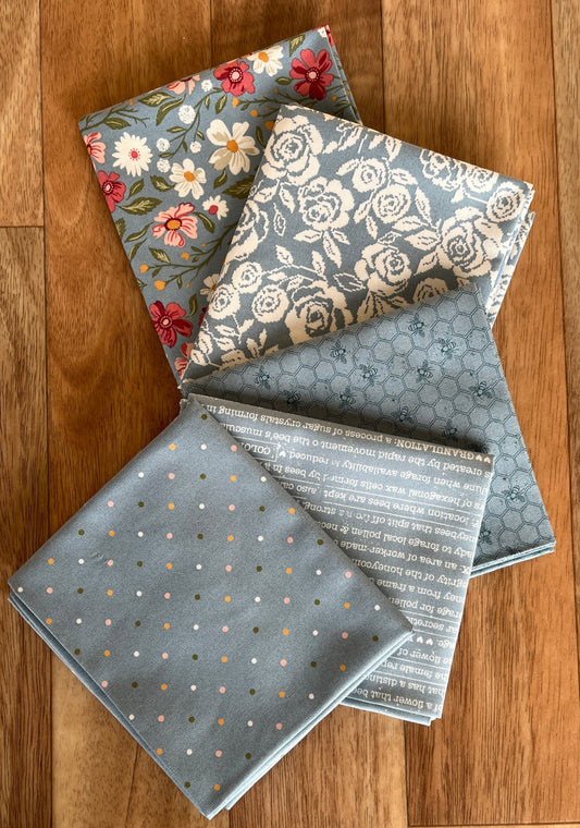 Wild Honey Blues Fat Quarter Bundle by Lella Boutique for Moda Fabrics