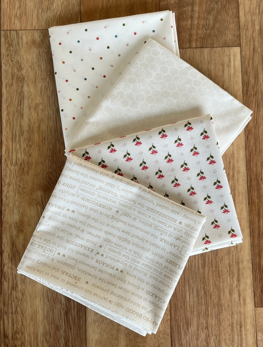 Wild Honey Whites Fat Quarter Bundle by Lella Boutique for Moda Fabrics