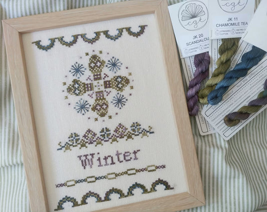 Winter: A Stitch for All Seasons Cross Stitch Pattern by Mojo Stitches