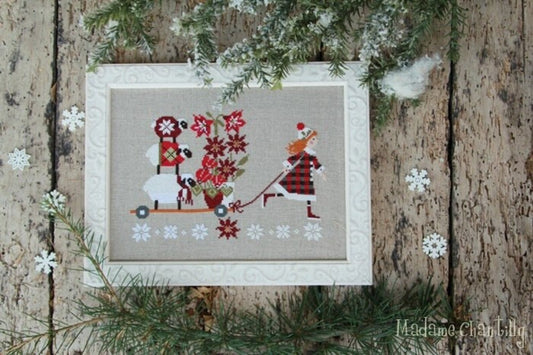 Winter Delivery Cross Stitch Pattern by Madame Chantilly