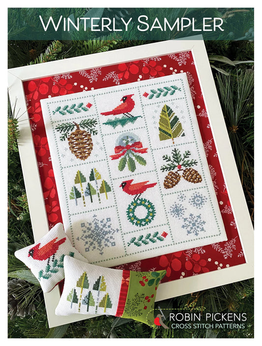 Winterly Sampler Cross Stitch Pattern by Robin Pickens