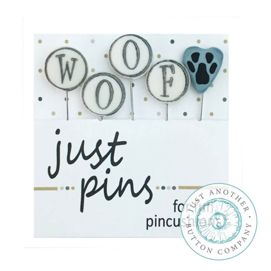 W is for Woof Just Pins by Just Another Button Co