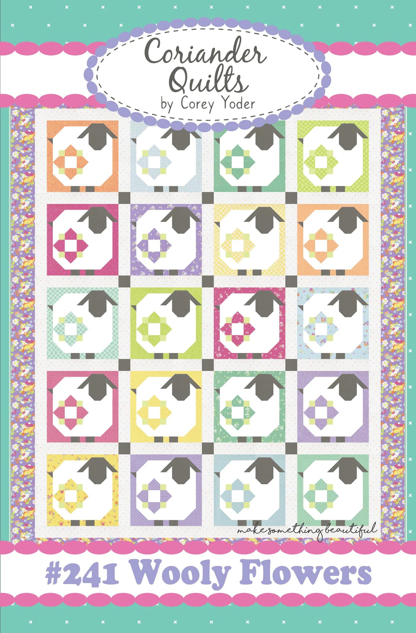 Wooly Flowers Quilt Pattern by Corey Yoder of Coriander Quilts