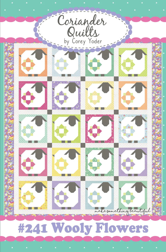 Wooly Flowers Quilt Pattern by Corey Yoder of Coriander Quilts
