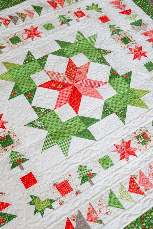 Wreath & Pine Quilt Pattern by A Quilting Life