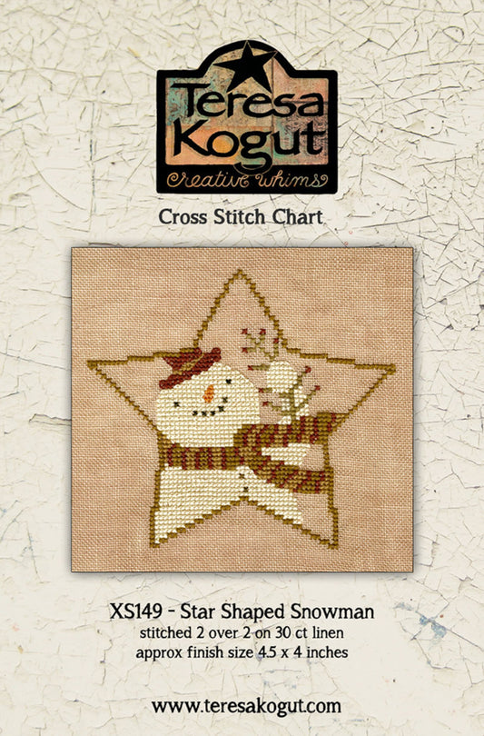 Star Shaped Snowman Cross stitch pattern by Teresa Kogut