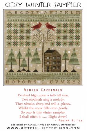 Cozy Winter Sampler Cross Stitch Pattern by Artful Offerings