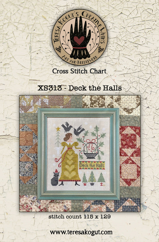 Deck The Halls Cross stitch pattern by Teresa Kogut