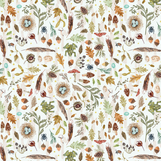 Autumnity Nature Trail White Y3863-1 by Esther Fallon Lou for Clothworks (sold in 25cm increments)