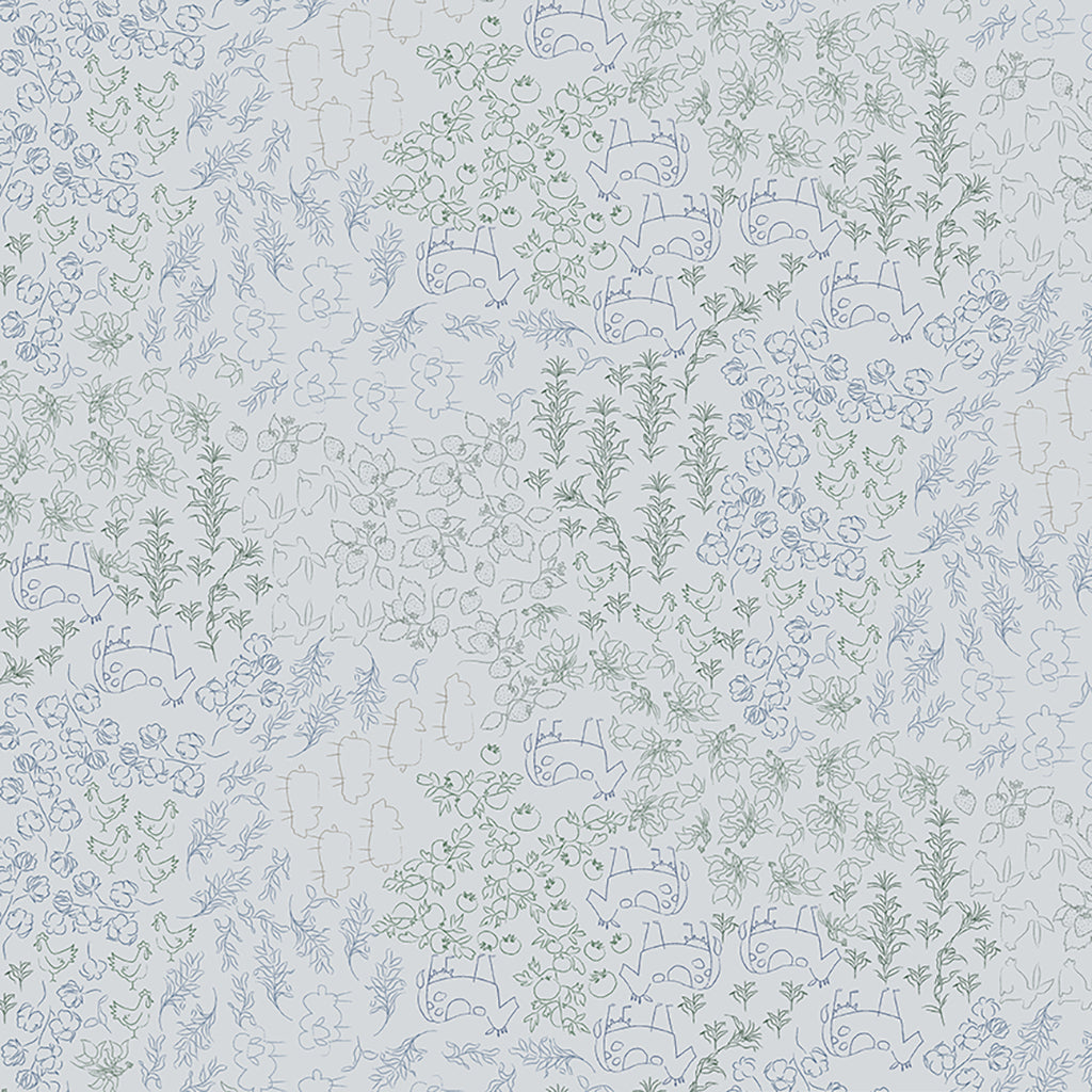 Homestead Linework Light Gray Y3955-5 by Meags and Me for Clothworks Fabrics (sold in 25cm increments)