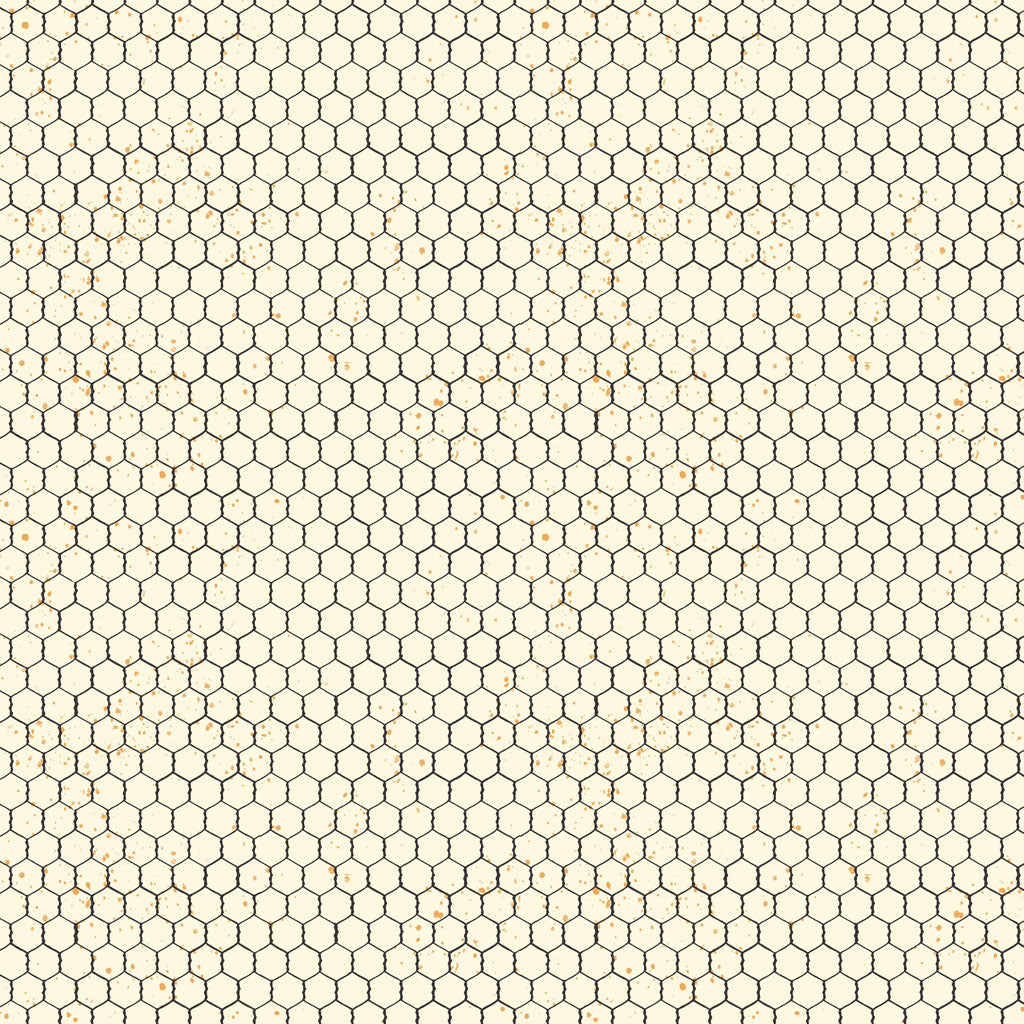 Homesteading Chicken Wire Cream Y4610-57 by Dan Dipaolo for Clothworks Fabrics (sold in 25cm increments)
