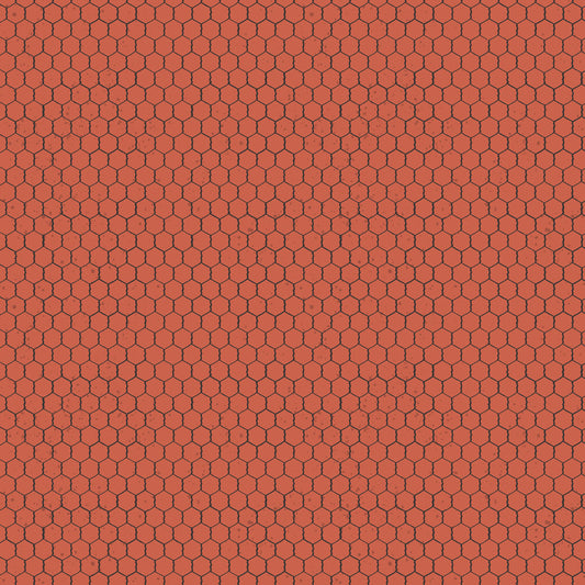 Homesteading Chicken Wire Dark Rust Y4610-72 by Dan Dipaolo for Clothworks Fabrics (sold in 25cm increments)