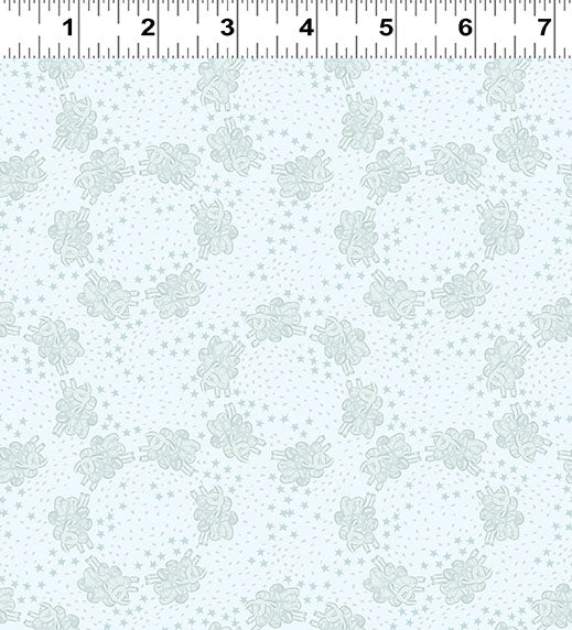 Little Boy Blue Counting Sheep Pale Blue Y4643-136 by Meags and Me for Clothworks Fabrics (sold in 25cm increments)
