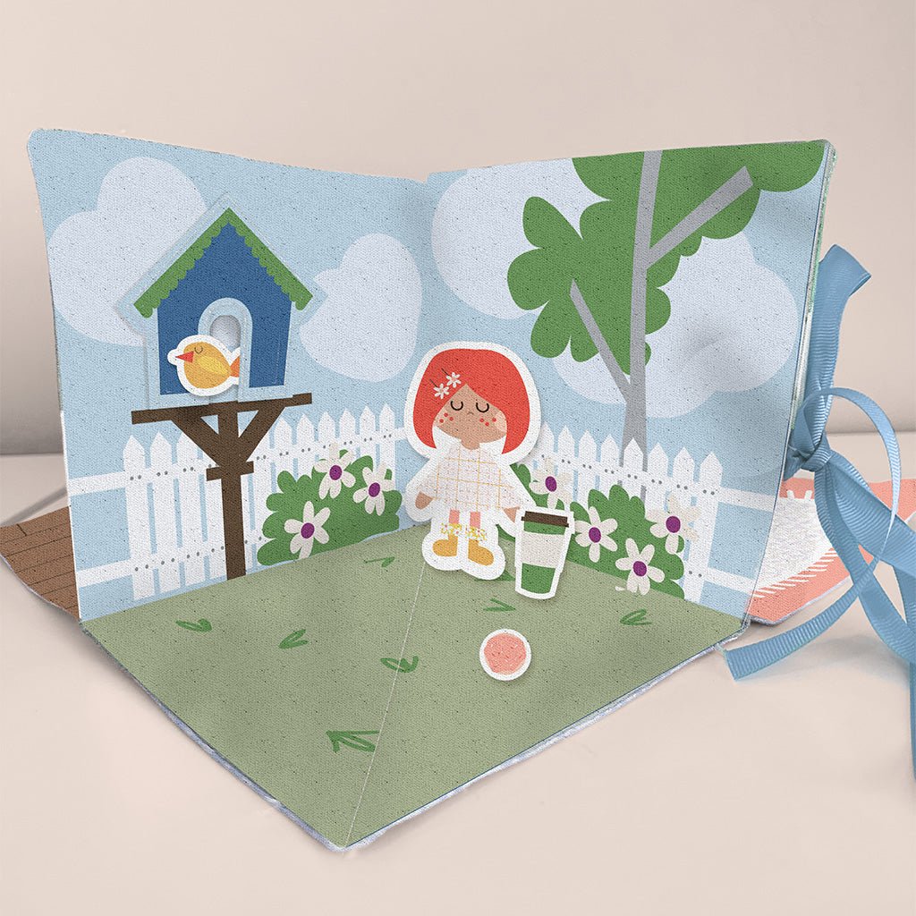 Shop Hop Button Lane Soft Book Panel by Meags and Me for Clothworks Fabrics