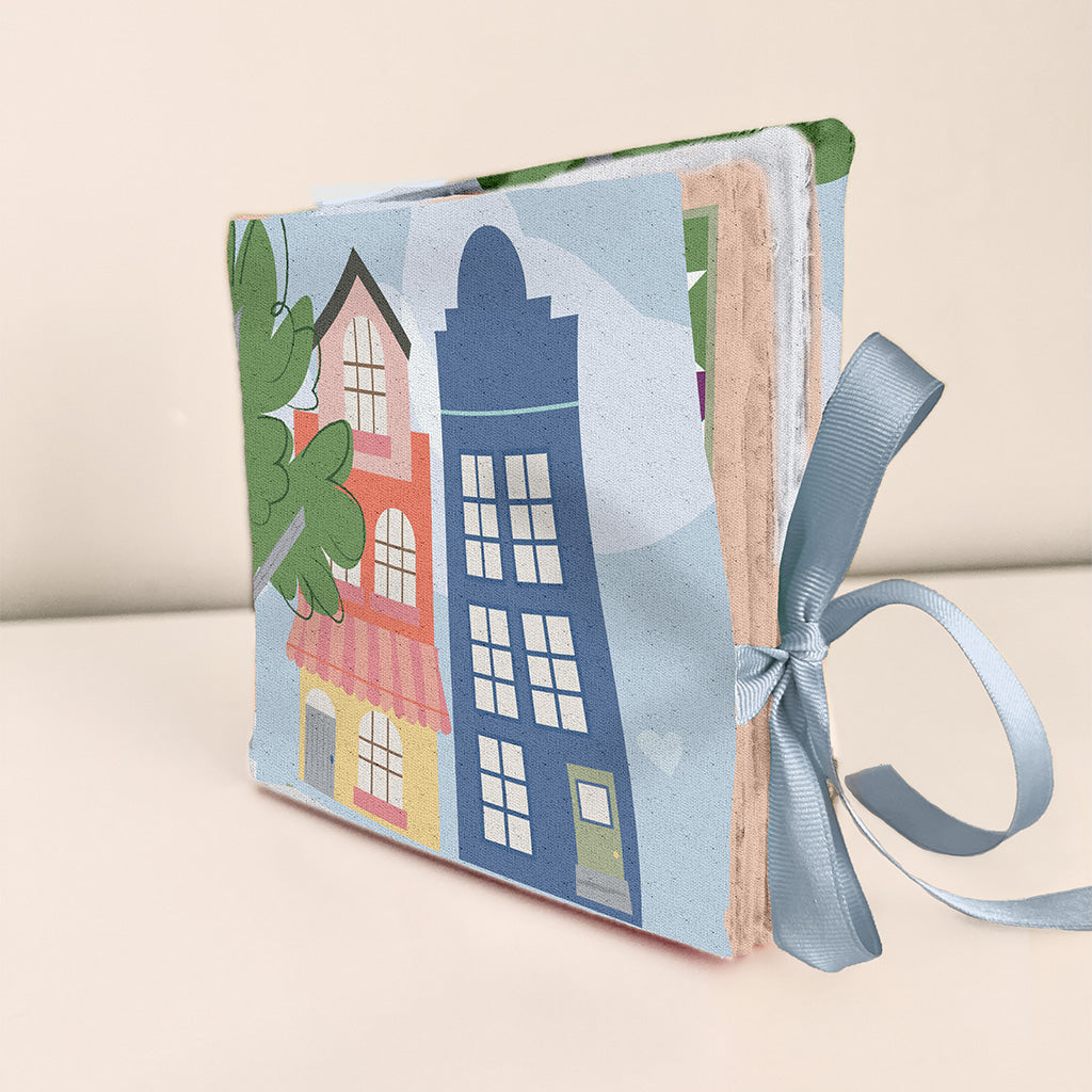 Shop Hop Button Lane Soft Book Panel by Meags and Me for Clothworks Fabrics