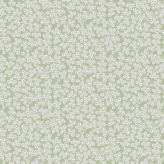 Shop Hop Flowers Olive Y4800-24 by Meags and Me for Clothworks Fabrics (sold in 25cm increments)
