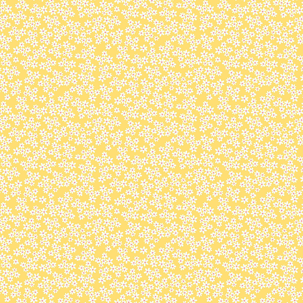 Shop Hop Flowers Yellow Y4800-9 by Meags and Me for Clothworks Fabrics (sold in 25cm increments)