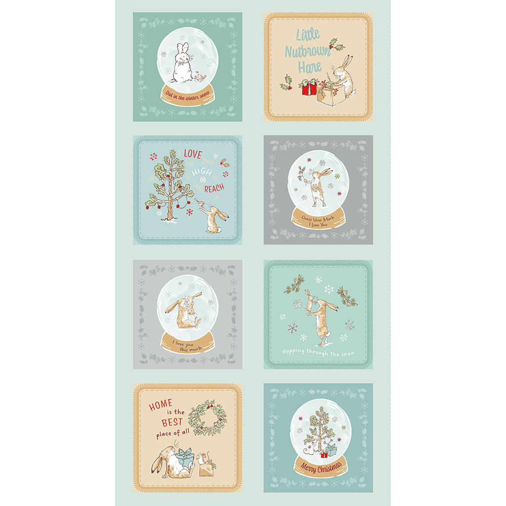 Guess How Much I Love You Panel Light Teal Y4817-103 by Sam McBratney & Anita Jeram for Clothworks Fabrics