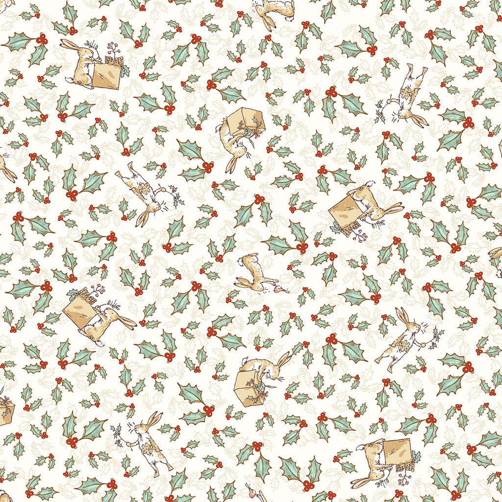 Guess How Much I Love You Tossed Bunnies Cream Y4820-2 by Sam McBratney & Anita Jeram for Clothworks Fabrics (sold in 25cm increments)