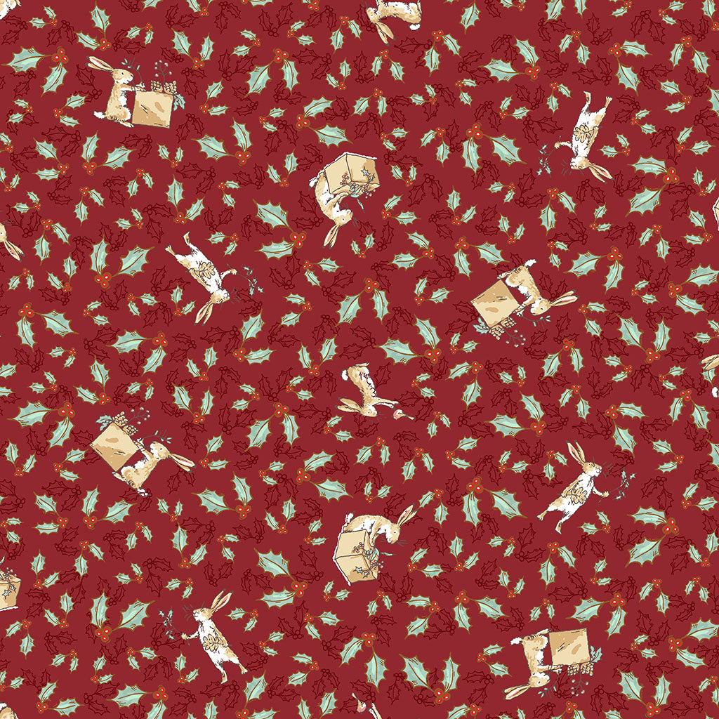 Guess How Much I Love You Tossed Bunnies Brick Y4820-51 by Sam McBratney & Anita Jeram for Clothworks Fabrics (sold in 25cm increments)
