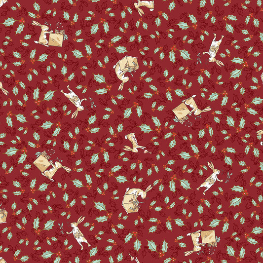 Guess How Much I Love You Tossed Bunnies Brick Y4820-51 by Sam McBratney & Anita Jeram for Clothworks Fabrics (sold in 25cm increments)
