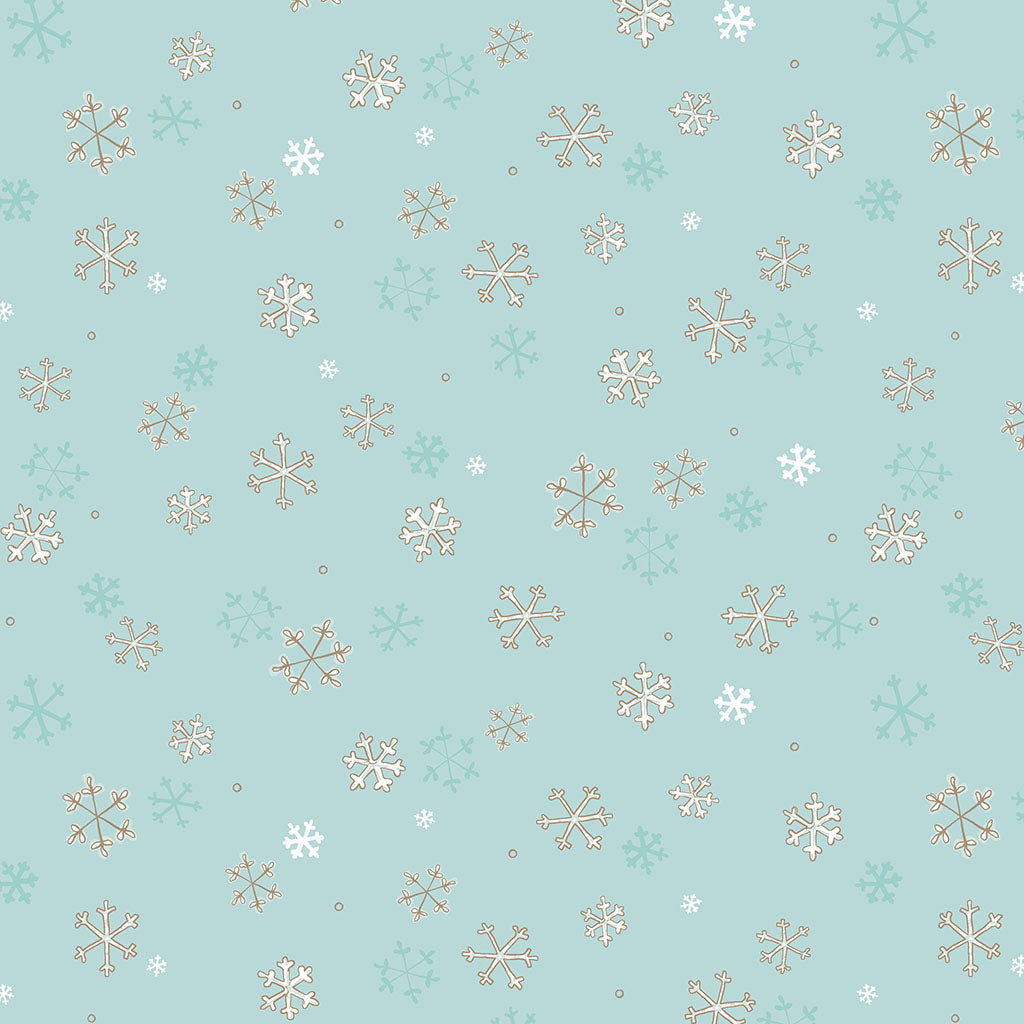 Guess How Much I Love You Snowflakes Teal Y4822-104 by Sam McBratney & Anita Jeram for Clothworks Fabrics (sold in 25cm increments)