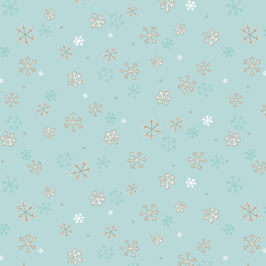 Guess How Much I Love You Snowflakes Teal Y4822-104 by Sam McBratney & Anita Jeram for Clothworks Fabrics (sold in 25cm increments)