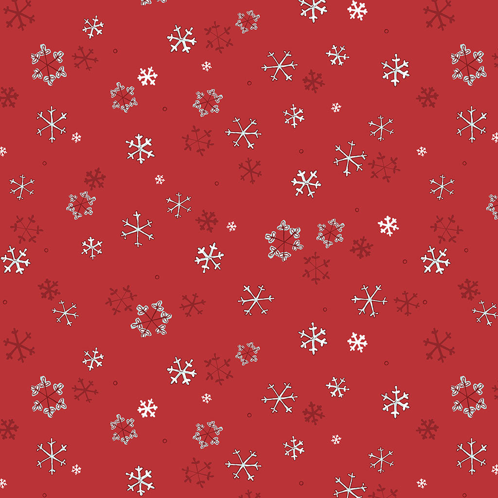 Guess How Much I Love You Snowflakes Red Y4822-4 by Sam McBratney & Anita Jeram for Clothworks Fabrics (sold in 25cm increments)