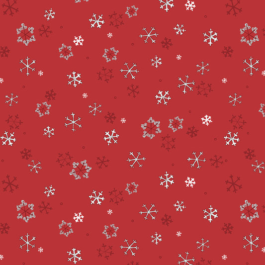 Guess How Much I Love You Snowflakes Red Y4822-4 by Sam McBratney & Anita Jeram for Clothworks Fabrics (sold in 25cm increments)