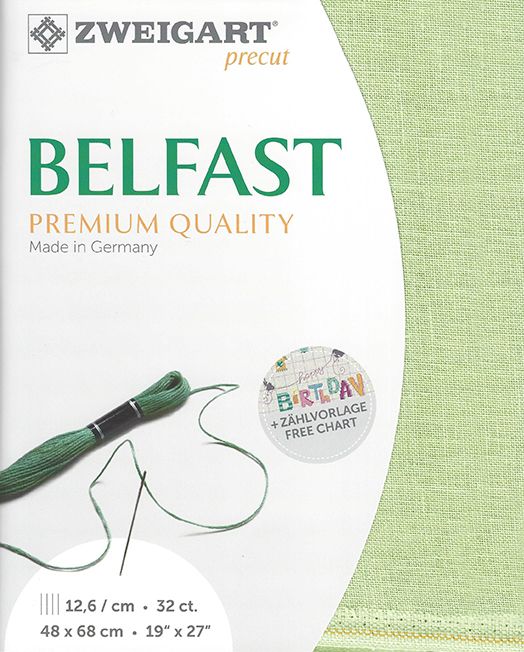 Zweigart Belfast 32Ct Mimosa Linen Pre Cut