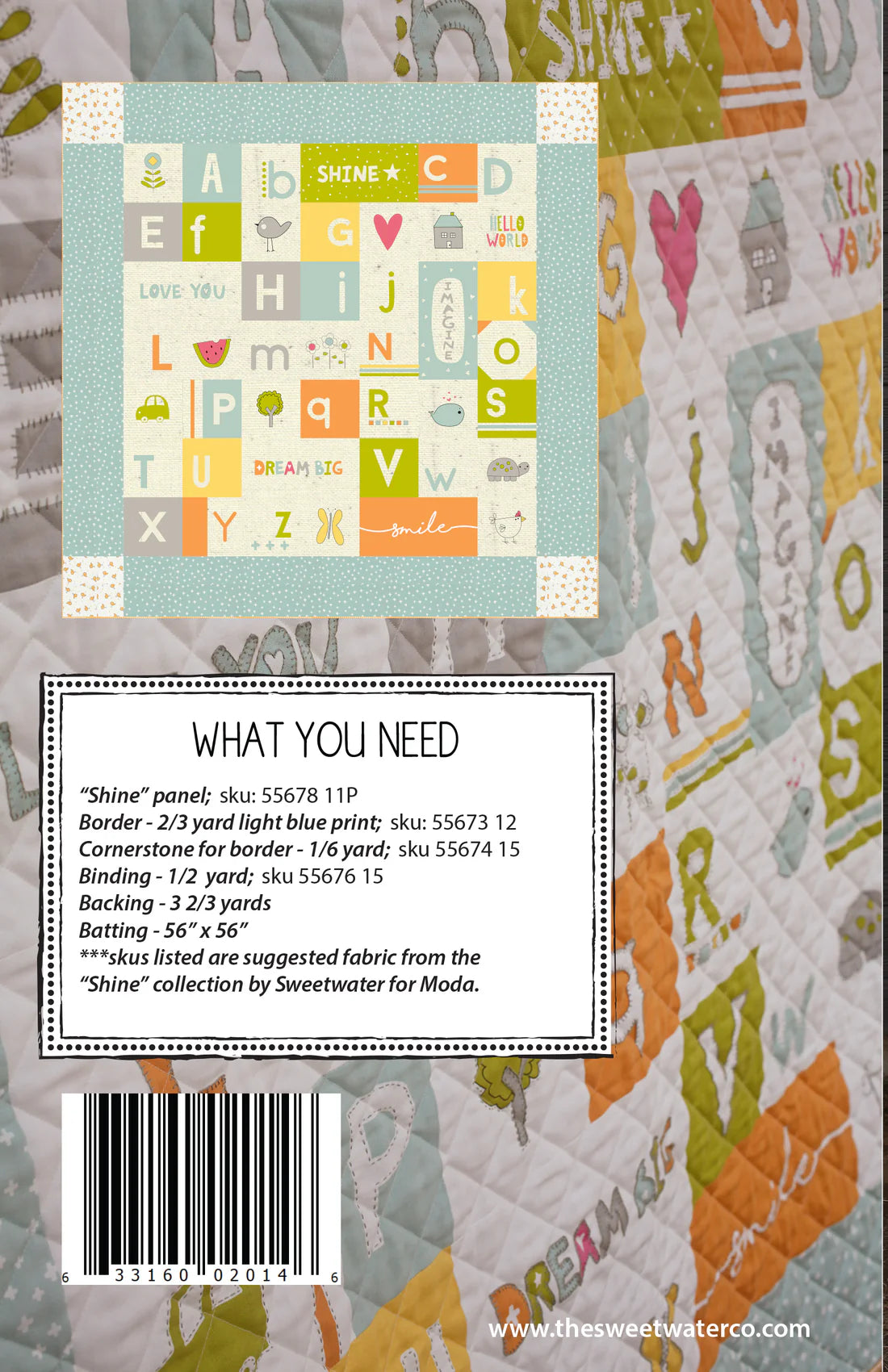 Alphabet Soup Quilt Pattern by Sweetwater