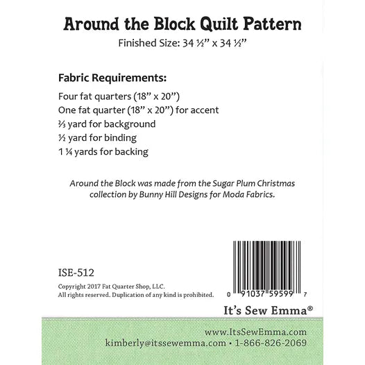 Around the Block Quilt Pattern by Its Sew Emma Little P